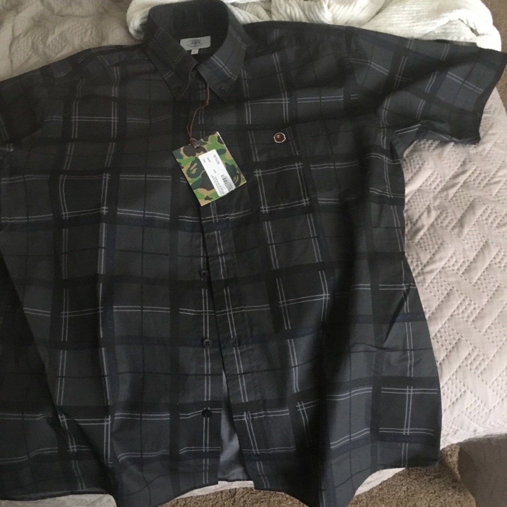 Bape short sleeve button up